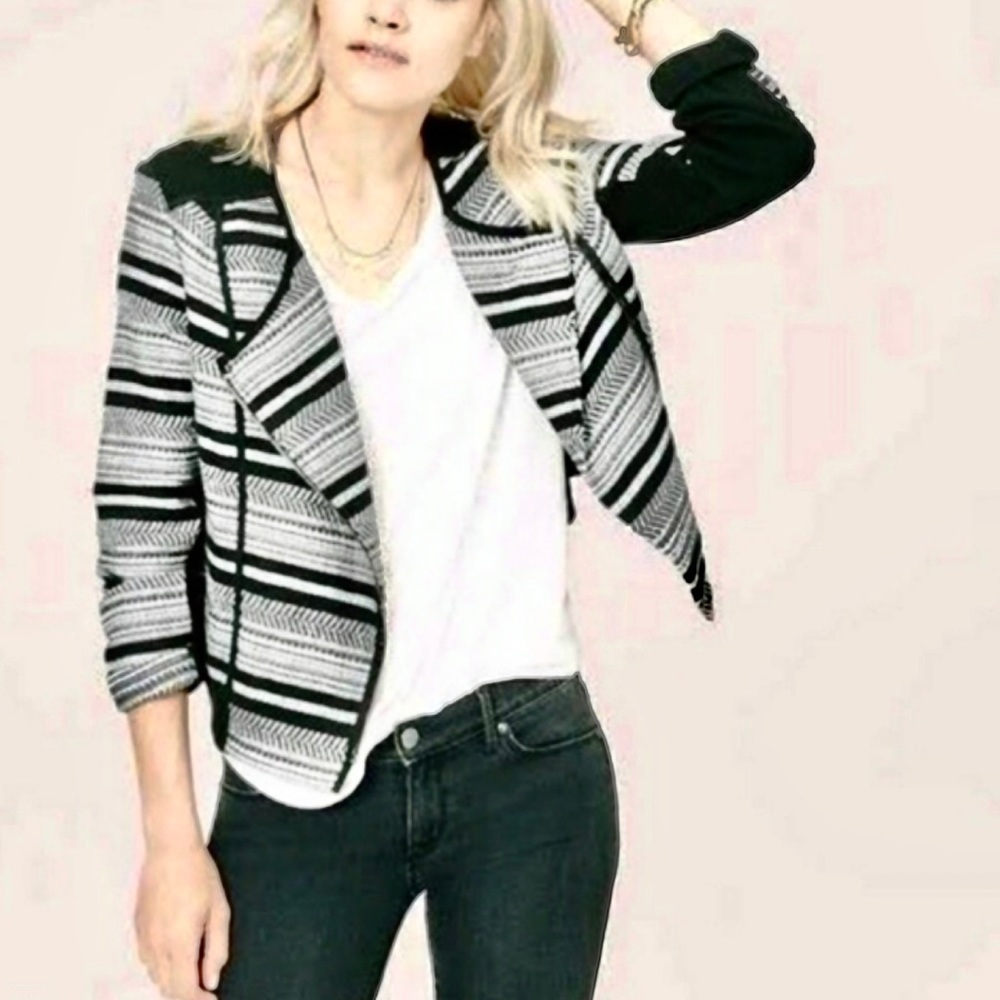 Anthropologie textured moto jacket